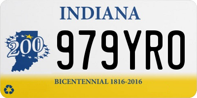 IN license plate 979YRO