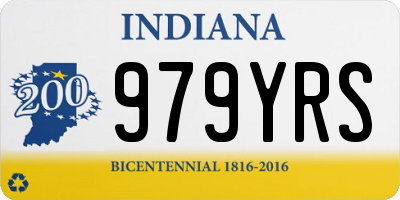 IN license plate 979YRS