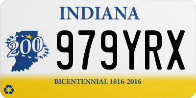 IN license plate 979YRX