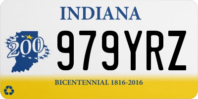 IN license plate 979YRZ