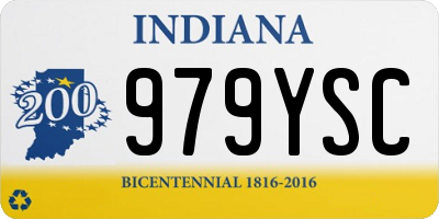 IN license plate 979YSC