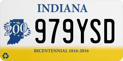 IN license plate 979YSD