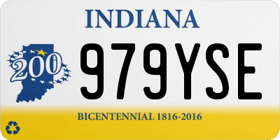 IN license plate 979YSE
