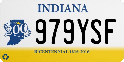 IN license plate 979YSF