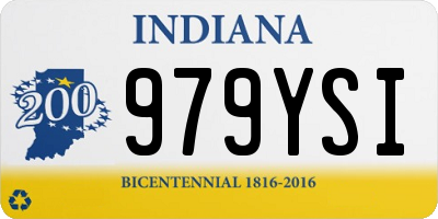 IN license plate 979YSI