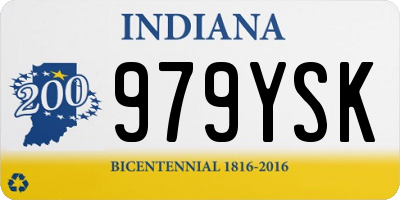 IN license plate 979YSK