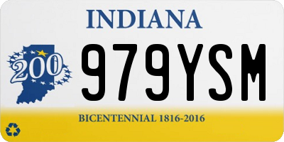 IN license plate 979YSM