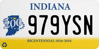 IN license plate 979YSN