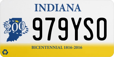 IN license plate 979YSO
