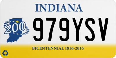 IN license plate 979YSV