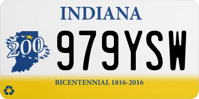 IN license plate 979YSW