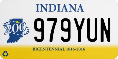 IN license plate 979YUN