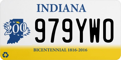 IN license plate 979YWO