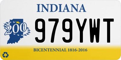 IN license plate 979YWT