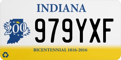 IN license plate 979YXF