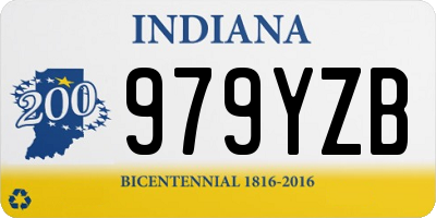 IN license plate 979YZB