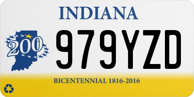IN license plate 979YZD