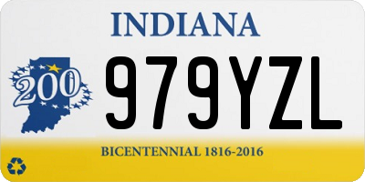 IN license plate 979YZL