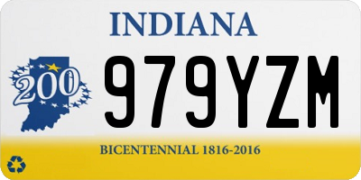 IN license plate 979YZM