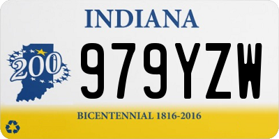 IN license plate 979YZW