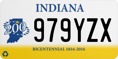 IN license plate 979YZX