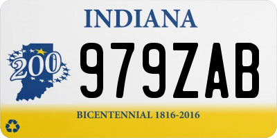 IN license plate 979ZAB