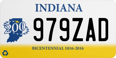 IN license plate 979ZAD