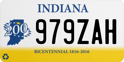 IN license plate 979ZAH
