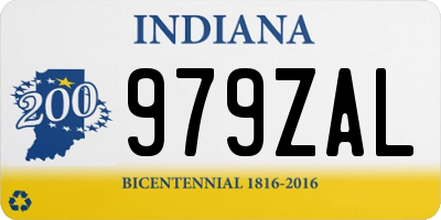 IN license plate 979ZAL