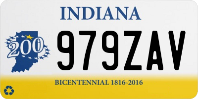IN license plate 979ZAV