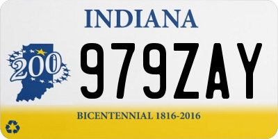 IN license plate 979ZAY