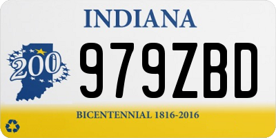 IN license plate 979ZBD