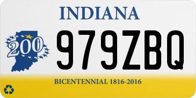 IN license plate 979ZBQ