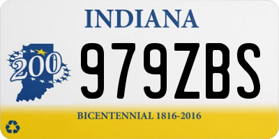 IN license plate 979ZBS