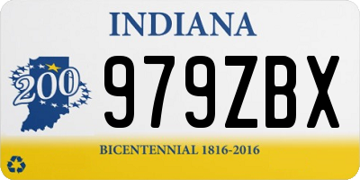 IN license plate 979ZBX