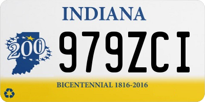 IN license plate 979ZCI