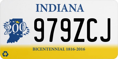 IN license plate 979ZCJ