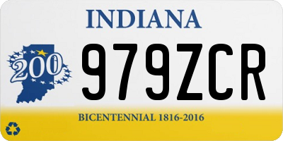 IN license plate 979ZCR