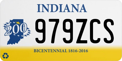 IN license plate 979ZCS