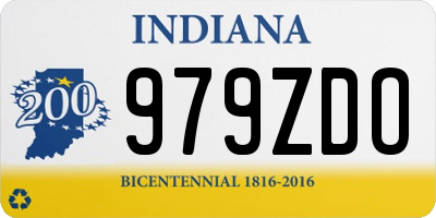 IN license plate 979ZDO