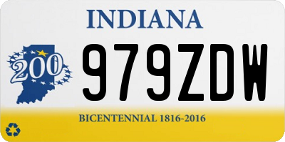 IN license plate 979ZDW