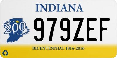 IN license plate 979ZEF
