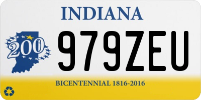 IN license plate 979ZEU