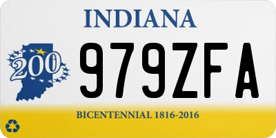 IN license plate 979ZFA
