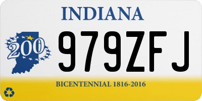 IN license plate 979ZFJ