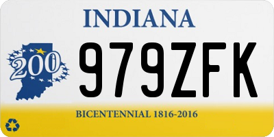 IN license plate 979ZFK