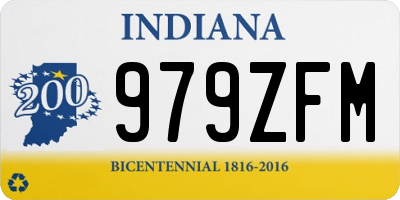 IN license plate 979ZFM