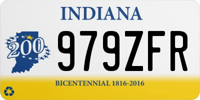 IN license plate 979ZFR