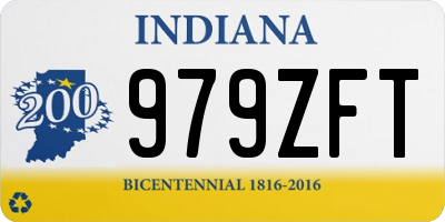 IN license plate 979ZFT