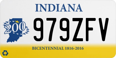 IN license plate 979ZFV